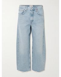 Agolde - Low Curve Fray High-Rise Wide-Leg Jeans - Lyst