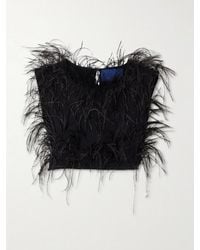 Sharon Wauchob - Cato Feather-Trimmed Silk Tank - Lyst