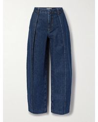 FRAME - The Bowed Trouser Mid-Rise Barrel-Leg Jeans - Lyst