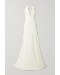 Michael Lo Sordo Alexandra Silk-satin Gown - White