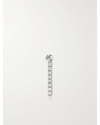 Maria Tash - Boucle D'Oreille Unique En Or Blanc 18 Carats (750/1000) Et Diamants Eternity Bar, 11 Mm - Lyst