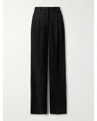 Blazé Milano - Husi Pleated Crepe Straight-Leg Pants - Lyst