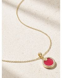 David Yurman - Collier En Or 18 Carats (750/1000) Rhodonite Et Diamants Petite Elements - Lyst