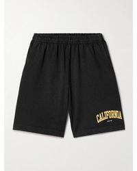 Sporty & Rich - California Gym Printed Cotton-Jersey Shorts - Lyst