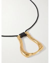 Alighieri - Collier En Plaqué Or Recyclé Et Corde The Link Of Wanderlust - Lyst