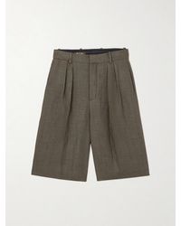 Loro Piana - Digby Pleated Linen And Wool-Blend Shorts - Lyst