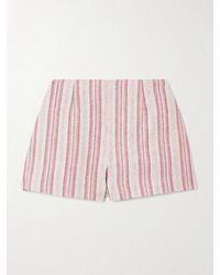 Faithfull the Brand - Luda Striped Linen And Cotton-Blend Shorts - Lyst