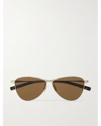 Saint Laurent - Vesper Small Aviator-Style-Tone Sunglasses - Lyst