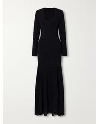 SIR. - Aylu Lace-Appliqué Contrast-Panel Stretch-Knit Maxi Dress - Lyst