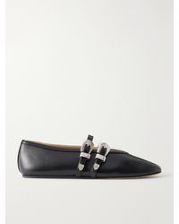 Le Monde Beryl - Claudia Buckle-Embellished Leather Ballet Flats - Lyst