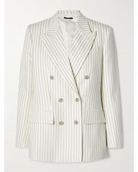 Tom Ford - Double-Breasted Pinstripe Wool-Blend Twill Blazer - Lyst