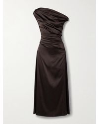 STAUD - Phare Midikleid Aus Einer Seidenmischung Mit Falten - Lyst