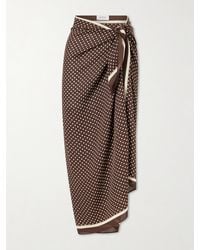 Matteau - Polka-Dot Silk-Georgette Pareo - Lyst