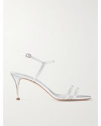 Manolo Blahnik - Ciagalo 70 Metallic Leather Sandals - Lyst