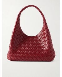 Bottega Veneta - Campana Small Intrecciato Leather Shoulder Bag - Lyst