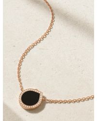 Repossi - Antifer 18-Karat Rose, Onyx And Diamond Necklace - Lyst