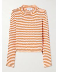 La Ligne - Mini Marina Cropped Striped Cotton Sweater - Lyst