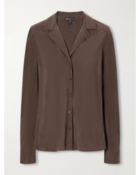 James Perse - Washed Silk-Habotai Shirt - Lyst