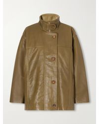 Jamie Haller - The Minimal Oversized Paneled Textured-Leather Jacket - Lyst