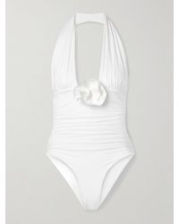 Maygel Coronel - Maillot De Bain Dos Nu À Fronces Et À Appliqué Pilaya - Lyst