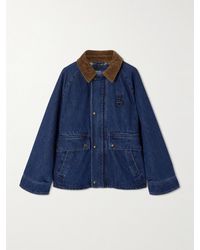 Polo Ralph Lauren - Cotton Corduroy-Trimmed Denim Jacket - Lyst