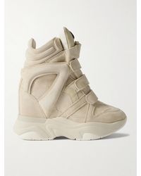 Isabel Marant - Balskee Sneakers Aus Veloursleder Mit Keilabsatz - Lyst