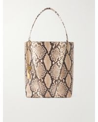 Chloé - Spin Embellished Snake-Effect Leather Tote Bag - Lyst