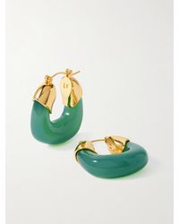 Lizzie Fortunato - Mini Organic-Plated Resin Hoop Earrings - Lyst