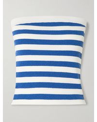 Posse - Ari Cropped Striped Knitted Top - Lyst