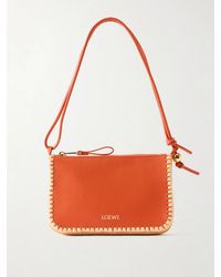 Loewe - Paula's Ibiza Rio Raffia-Trimmed Leather Shoulder Bag - Lyst