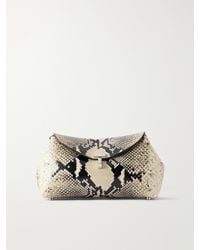 TOTEME - T-Lock Mini Snake-Effect Leather Clutch - Lyst
