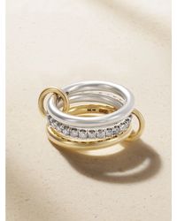 Spinelli Kilcollin - Taurus Set Of Three 18-Karat And Sterling Diamond Rings - Lyst