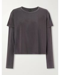 Leset - Margo Layered Cotton-Jersey T-Shirt - Lyst