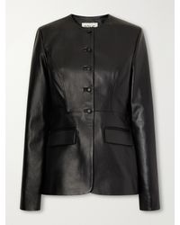 TOVE - Jed Darted Paneled Leather Jacket - Lyst
