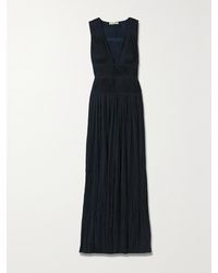 Ulla Johnson - Valeria Plissé-Satin Maxi Dress - Lyst