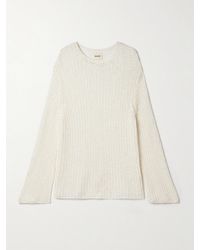 KHAITE - Elowen Open-Knit Cotton Sweater - Lyst