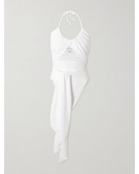 Alaïa - Halterneck Draped Swimsuit - Lyst