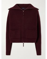 arch4 - Nara Ribbed Cashmere Zip-Up Cardigan - Lyst