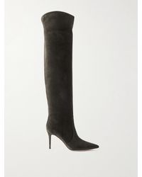 Gianvito Rossi - Hansen 85 Suede Over-The-Knee Boots - Lyst