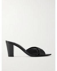 Saint Laurent - Franciane Twisted Leather Mules - Lyst