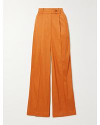 Loulou de Saison - Lehen Satin Wide-Leg Pants - Lyst