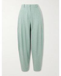 Loro Piana - Pleated Tapered Cashmere-Blend Pants - Lyst
