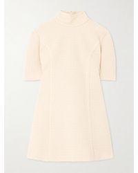 Patou - Turtleneck Wool-Blend Tweed Mini Dress - Lyst