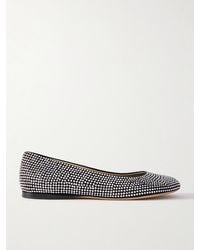 Loewe - Ballerinas Aus Veloursleder Mit Kristallen - Lyst