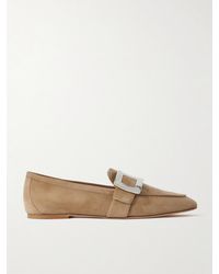Roger Vivier - Mocassins En Daim À Boucles - Lyst