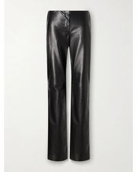 TOTEME - Leather Straight-Leg Pants - Lyst