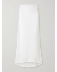 James Perse - Linen-Canvas Midi Skirt - Lyst