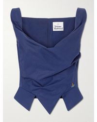 Vivienne Westwood - Sunday Draped Embroidered Cotton-Poplin Top - Lyst