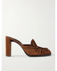 Saint Laurent - Le Loafer Suede Pumps - Lyst