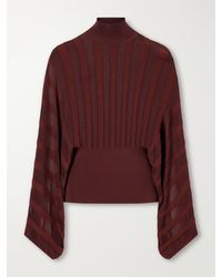 Zimmermann - Clash Striped Stretch-Jersey Turtleneck Sweater - Lyst